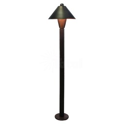 Outdoor landscape lighting low voltage architectural bronze small shade solid brass path light