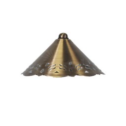 Outdoor landscape lighting low voltage B180 series Antique Brass finish solid brass path light stamped decorative shade