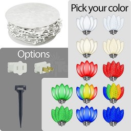 LED C9 Christmas string light white wire kit - Your Choice Color C9 Bulbs 1000ft