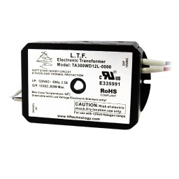 Outdoor LTF 300watt no load electronic AC/DC transformer for Halogen lighting 12VDC ELV dimmable