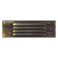 Outdoor low voltage louvered architectural bronze rectangle surface brick step wall LED light kit