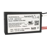 Outdoor LED LTF 60watt no load electronic AC transformer 12VAC ELV dimmable